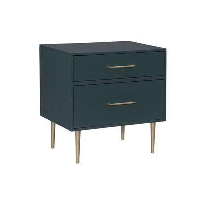 Linon Home Decor - Gloria Two Drawer Night Stand Dark Green - BD78DGRN01U veiw 1