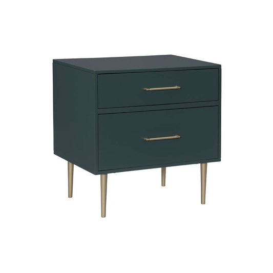 Linon Home Decor - Gloria Two Drawer Night Stand Dark Green - BD78DGRN01U veiw 1