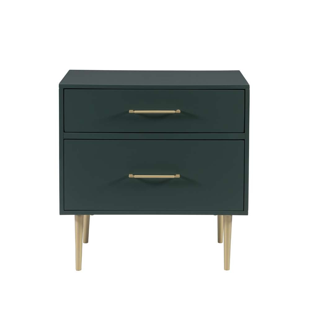 Linon Home Decor - Gloria Two Drawer Night Stand Dark Green - BD78DGRN01U veiw 2