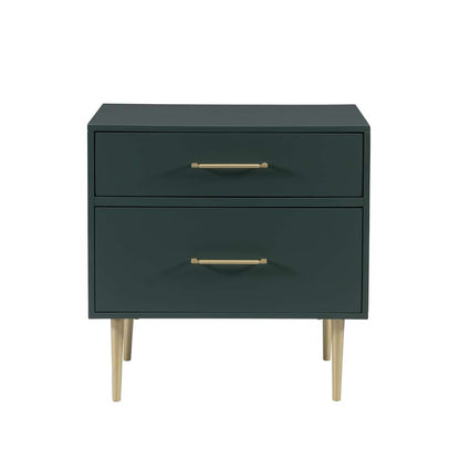 Linon Home Decor - Gloria Two Drawer Night Stand Dark Green - BD78DGRN01U veiw 2