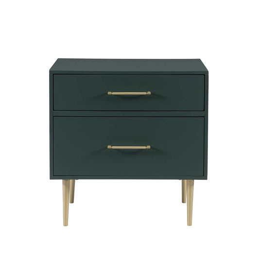 Linon Home Decor - Gloria Two Drawer Night Stand Dark Green - BD78DGRN01U veiw 2