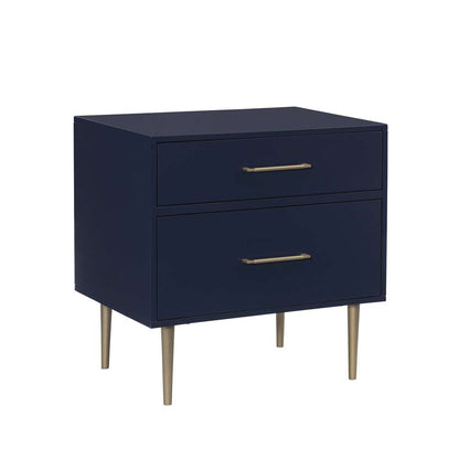 Linon Home Decor - Gloria Two Drawer Night Stand Navy - BD78NAVY01U veiw 1