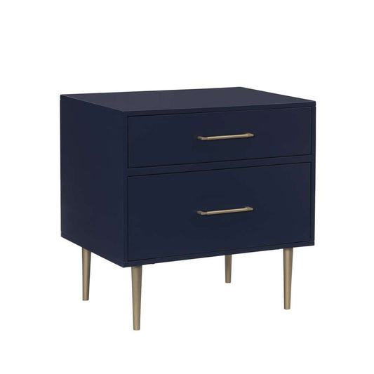 Linon Home Decor - Gloria Two Drawer Night Stand Navy - BD78NAVY01U veiw 1