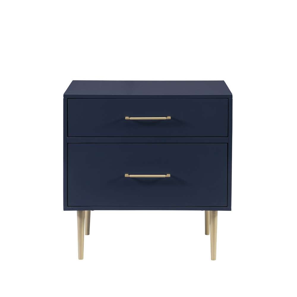 Linon Home Decor - Gloria Two Drawer Night Stand Navy - BD78NAVY01U veiw 2