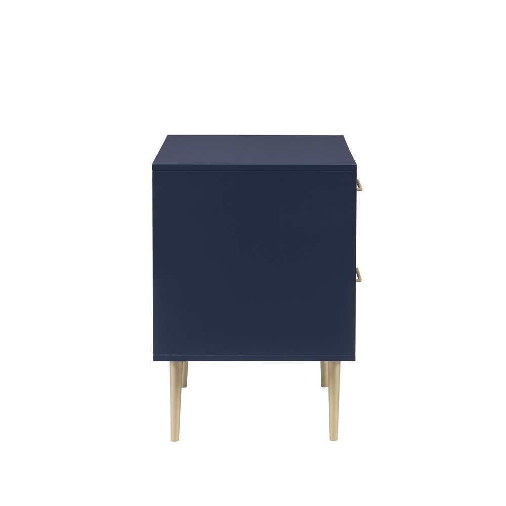 Linon Home Decor - Gloria Two Drawer Night Stand Navy - BD78NAVY01U veiw 3