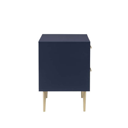 Linon Home Decor - Gloria Two Drawer Night Stand Navy - BD78NAVY01U veiw 3