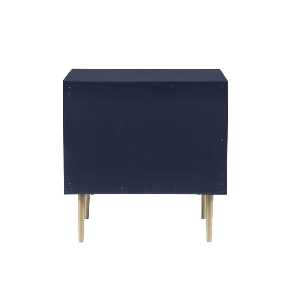 Linon Home Decor - Gloria Two Drawer Night Stand Navy - BD78NAVY01U veiw 5