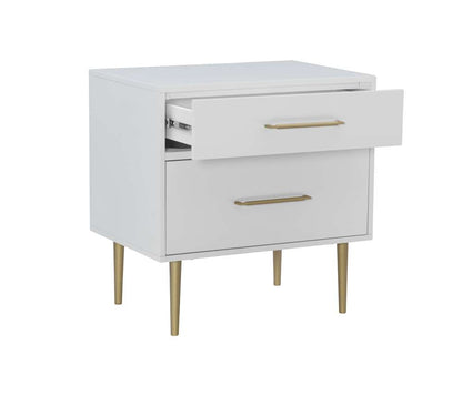Linon Home Decor - Gloria Two Drawer Nightstand - BD77WHT01U veiw 1