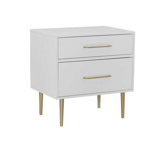 Linon Home Decor - Gloria Two Drawer Nightstand - BD77WHT01U veiw 2
