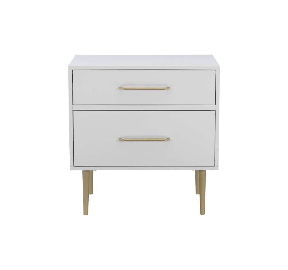 Linon Home Decor - Gloria Two Drawer Nightstand - BD77WHT01U veiw 3