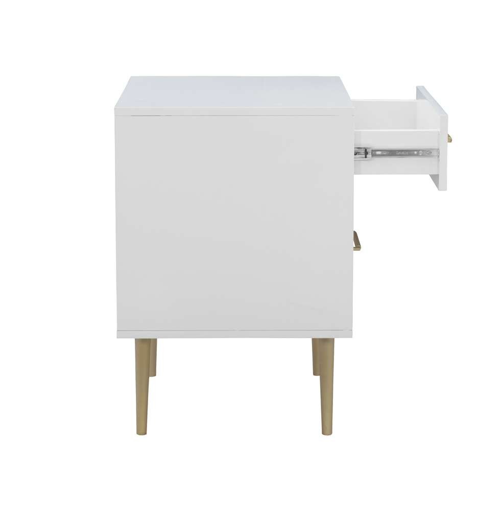 Linon Home Decor - Gloria Two Drawer Nightstand - BD77WHT01U veiw 4
