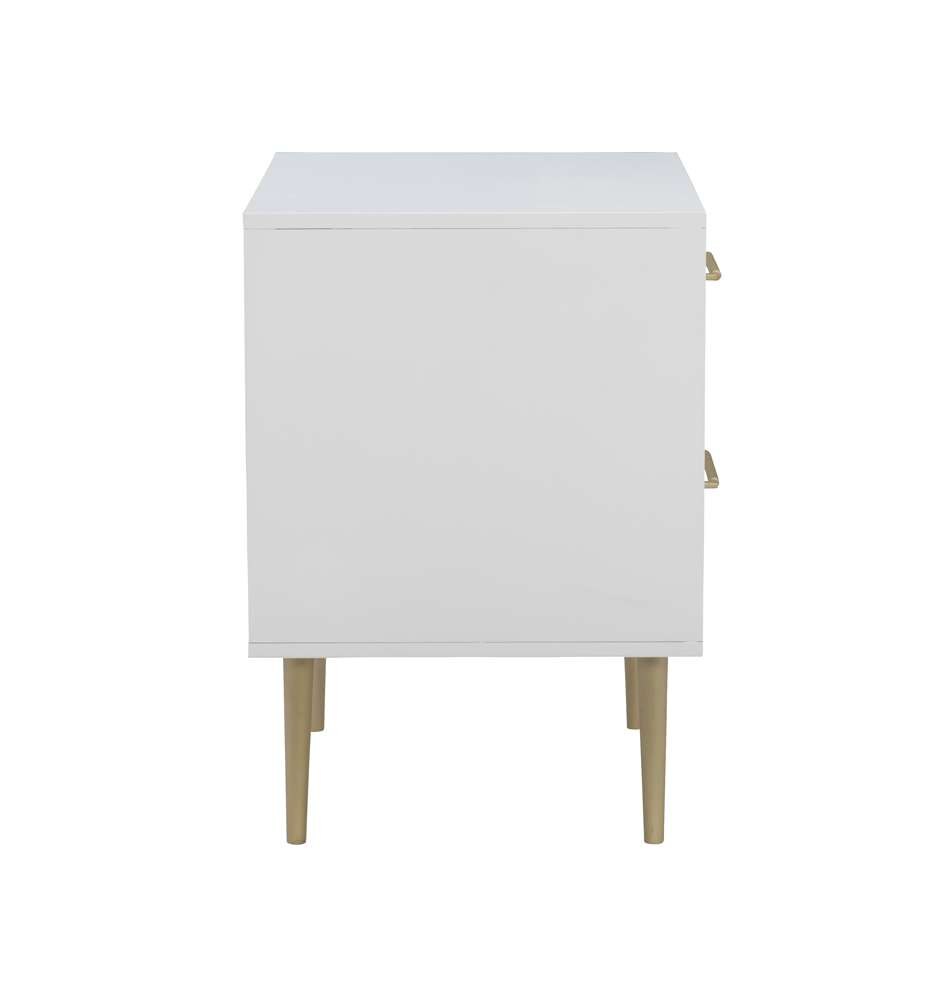Linon Home Decor - Gloria Two Drawer Nightstand - BD77WHT01U veiw 5