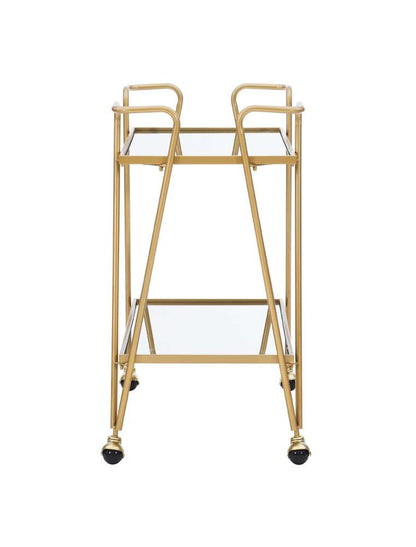 Linon Home Decor - Gold Mid-Century Bar Cart - AJUBAR4GLDKD01 veiw 3