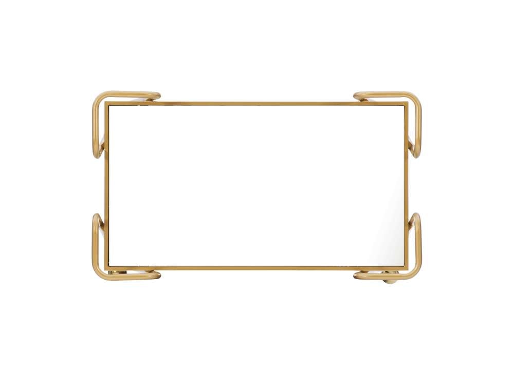 Linon Home Decor - Gold Mid-Century Bar Cart - AJUBAR4GLDKD01 veiw 4