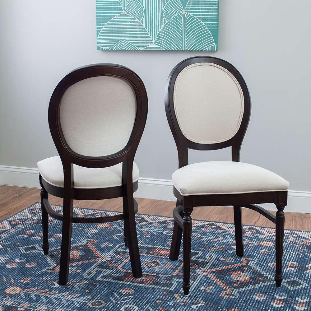 Linon Home Decor - Halston Side Chair Brown/Grey (Set of 2) - CH319BRN02ASU veiw 7