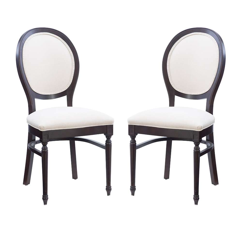 Linon Home Decor - Halston Side Chair Brown/Grey (Set of 2) - CH319BRN02ASU veiw 9