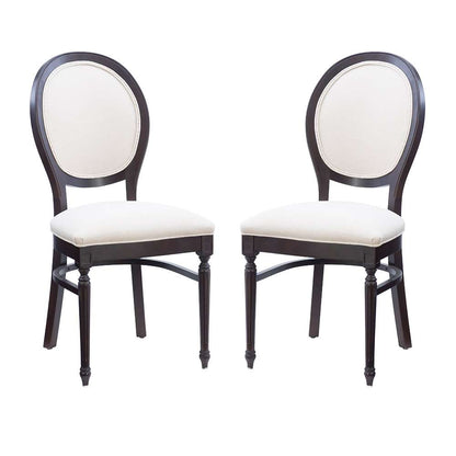 Linon Home Decor - Halston Side Chair Brown/Grey (Set of 2) - CH319BRN02ASU veiw 9