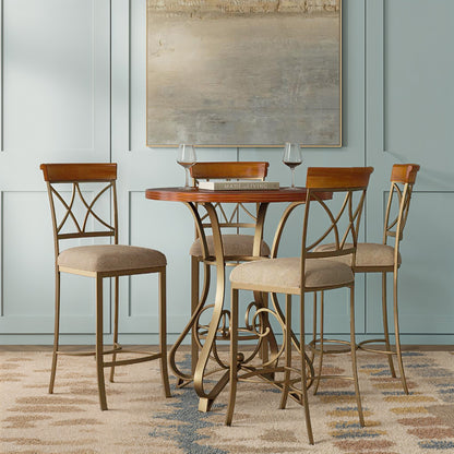 Linon Home Decor - Hamilton 5pc Pub Set, Cherry - 697-404M4 view 3