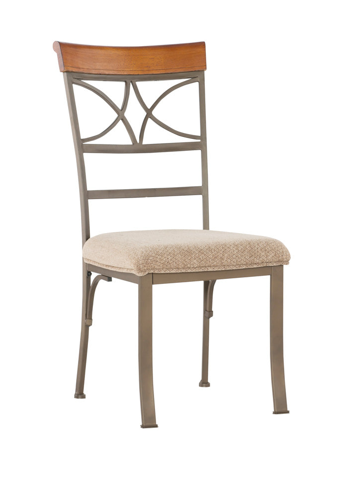 Linon Home Decor - Hamilton Dining Chair, Cherry/Taupe (Set of 2) - 697-434 view 1