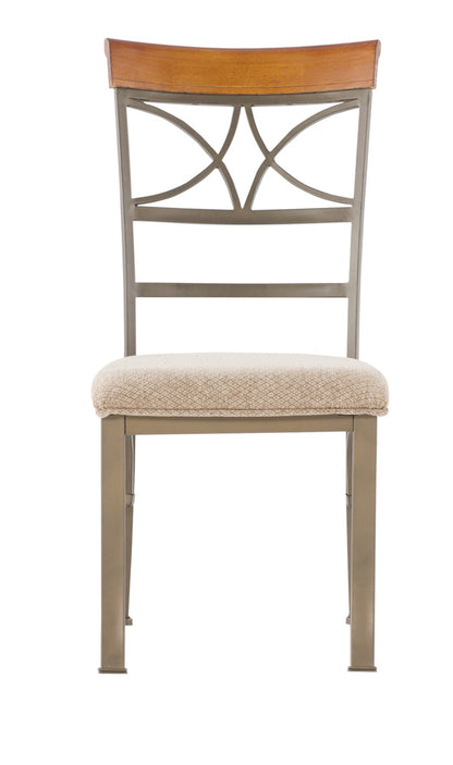 Linon Home Decor - Hamilton Dining Chair, Cherry/Taupe (Set of 2) - 697-434 view 2