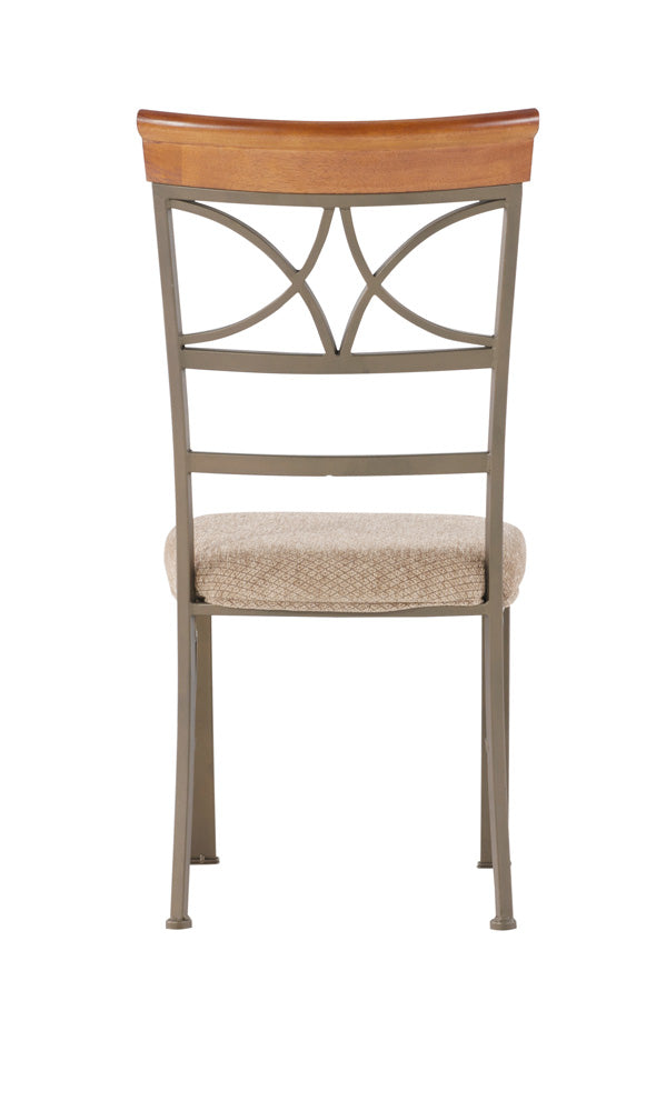 Linon Home Decor - Hamilton Dining Chair, Cherry/Taupe (Set of 2) - 697-434 view 4