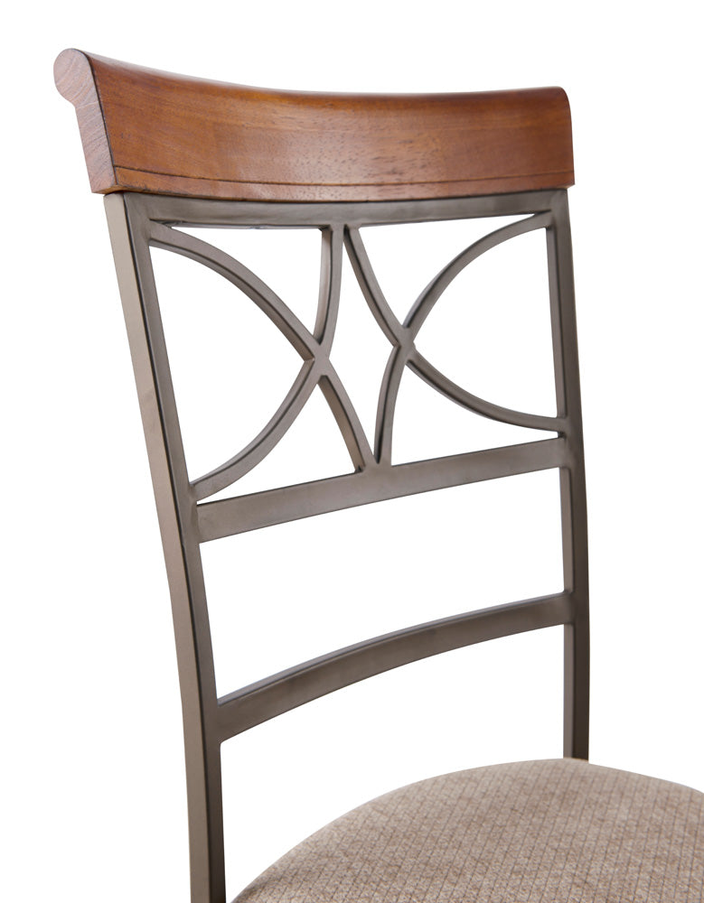 Linon Home Decor - Hamilton Dining Chair, Cherry/Taupe (Set of 2) - 697-434 view 6