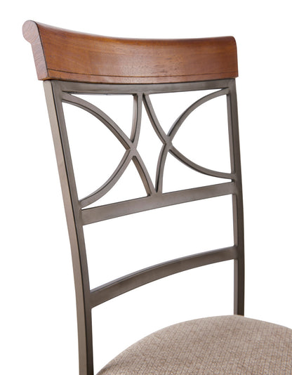 Linon Home Decor - Hamilton Dining Chair, Cherry/Taupe (Set of 2) - 697-434 view 6