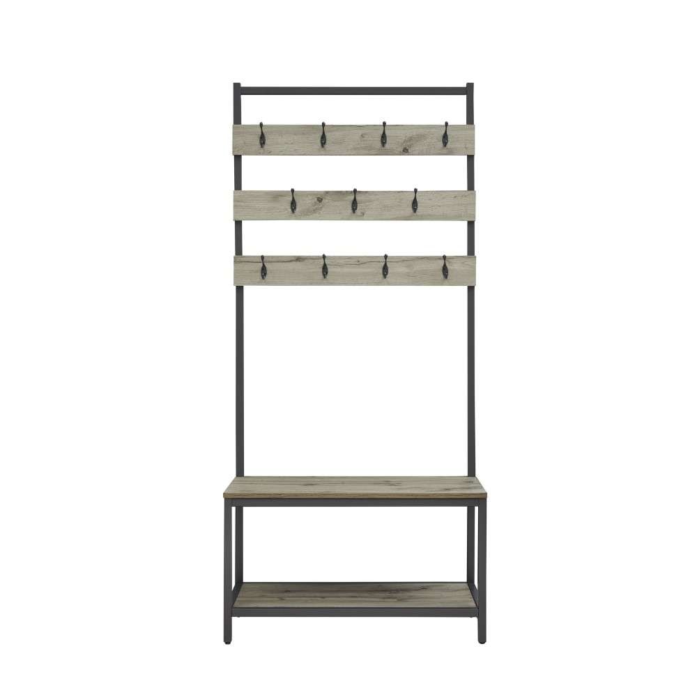 Linon Home Decor - Hayden Hall Tree Grey - BH203GRY01U veiw 2