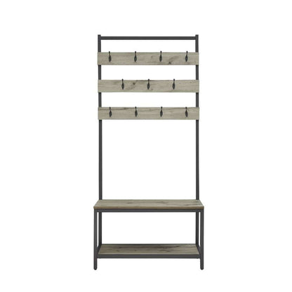 Linon Home Decor - Hayden Hall Tree Grey - BH203GRY01U veiw 2