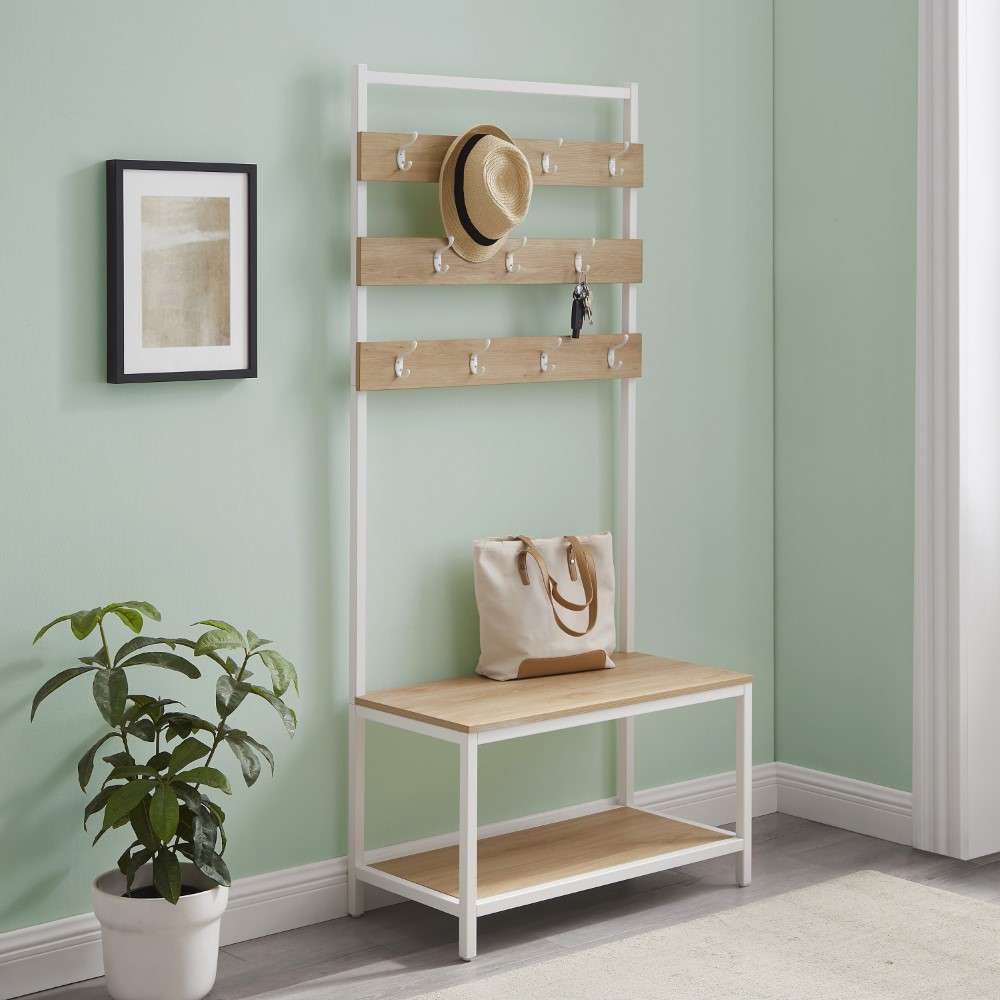 Linon Home Decor - Hayden Hall Tree White - BH203WHT01U veiw 1