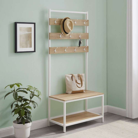 Linon Home Decor - Hayden Hall Tree White - BH203WHT01U veiw 1
