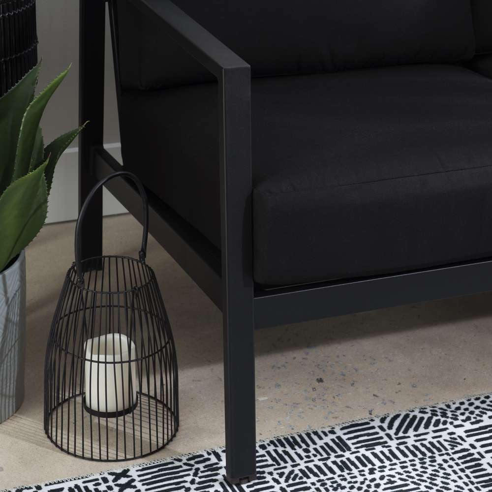 Linon Home Decor - Holland Black Loveseat - HL021BLK01U veiw 6