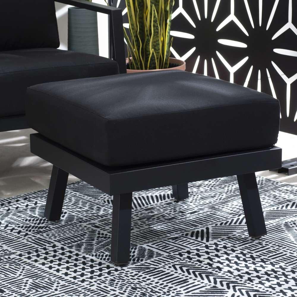 Linon Home Decor - Holland Black Ottoman - HL023BLK01U veiw 4