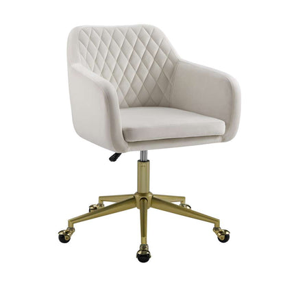 Linon Home Decor - Imogen Quilted Office Chair Off White - OC116NATG01U veiw 4
