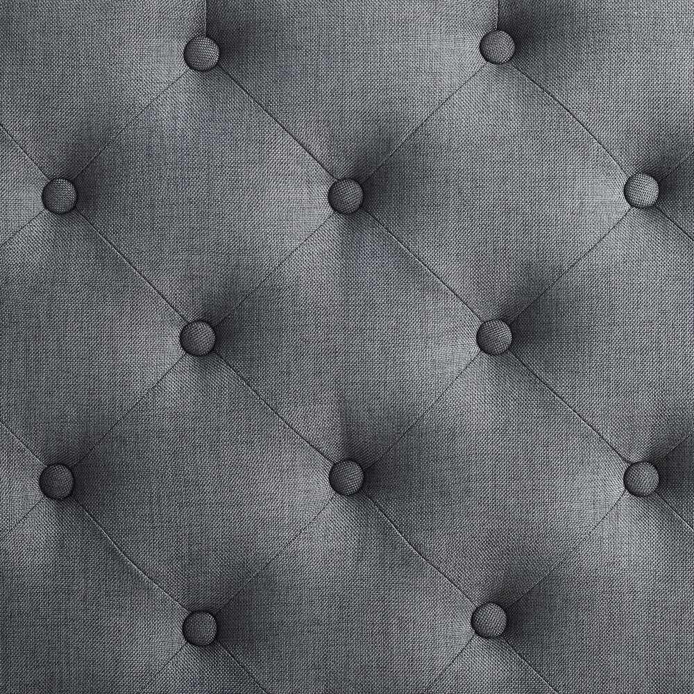 Linon Home Decor - Isabelle Charcoal Square Tufted Ottoman - 420056CHA01U veiw 4