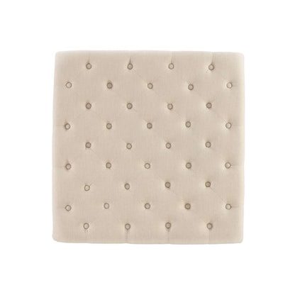 Linon Home Decor - Isabelle Natural Square Tufted Ottoman - 420056NAT01U veiw 3