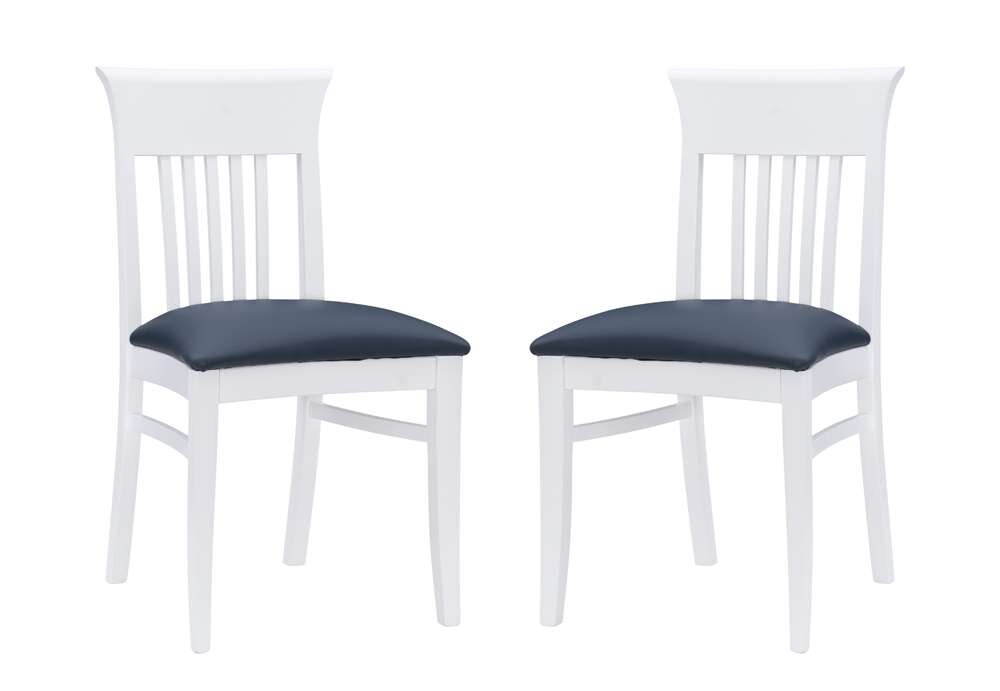 Linon Home Decor - Jenny Upholstered Chair White (Set of 2) - CH261WHT02ASU veiw 2