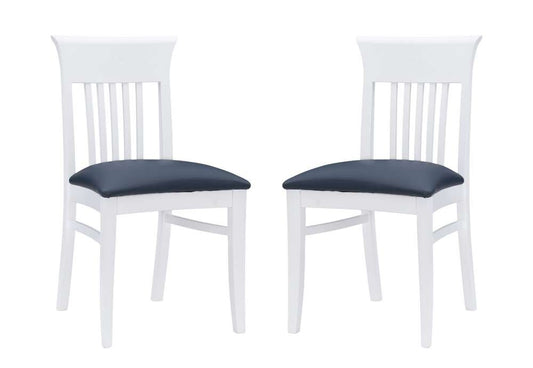 Linon Home Decor - Jenny Upholstered Chair White (Set of 2) - CH261WHT02ASU veiw 2