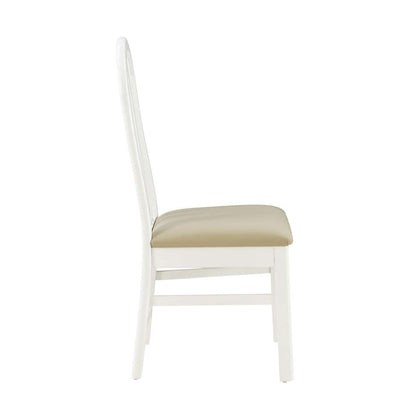 Linon Home Decor - Jesper White Chair Uph Seat (Set of 2) - CH291WHTGRY02ASU veiw 3