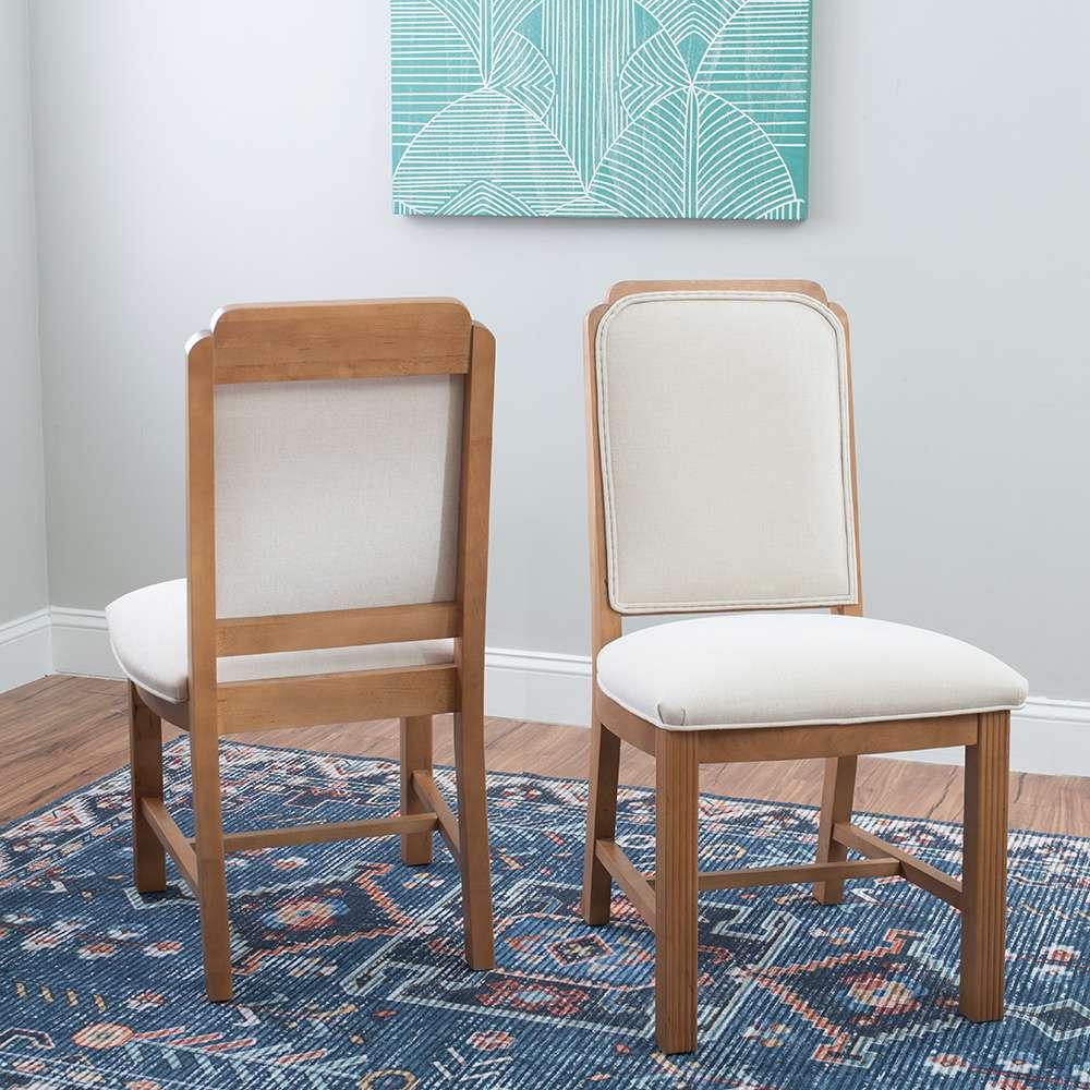 Linon Home Decor - Jolene Side Chair Brown/Grey (Set of 2) - CH318BRN02ASU veiw 7
