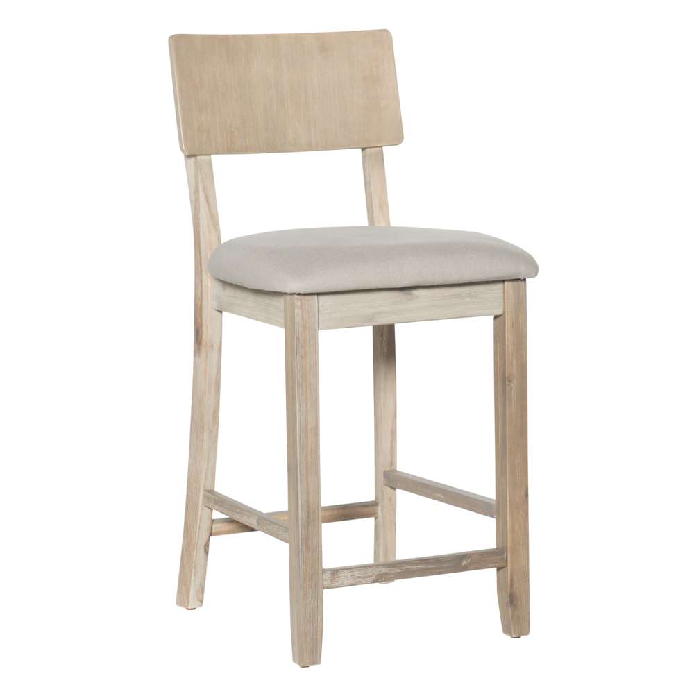 Linon Home Decor - Jordan 24 In Gray Wash Counter Stool - 017101GWSH01U veiw 1