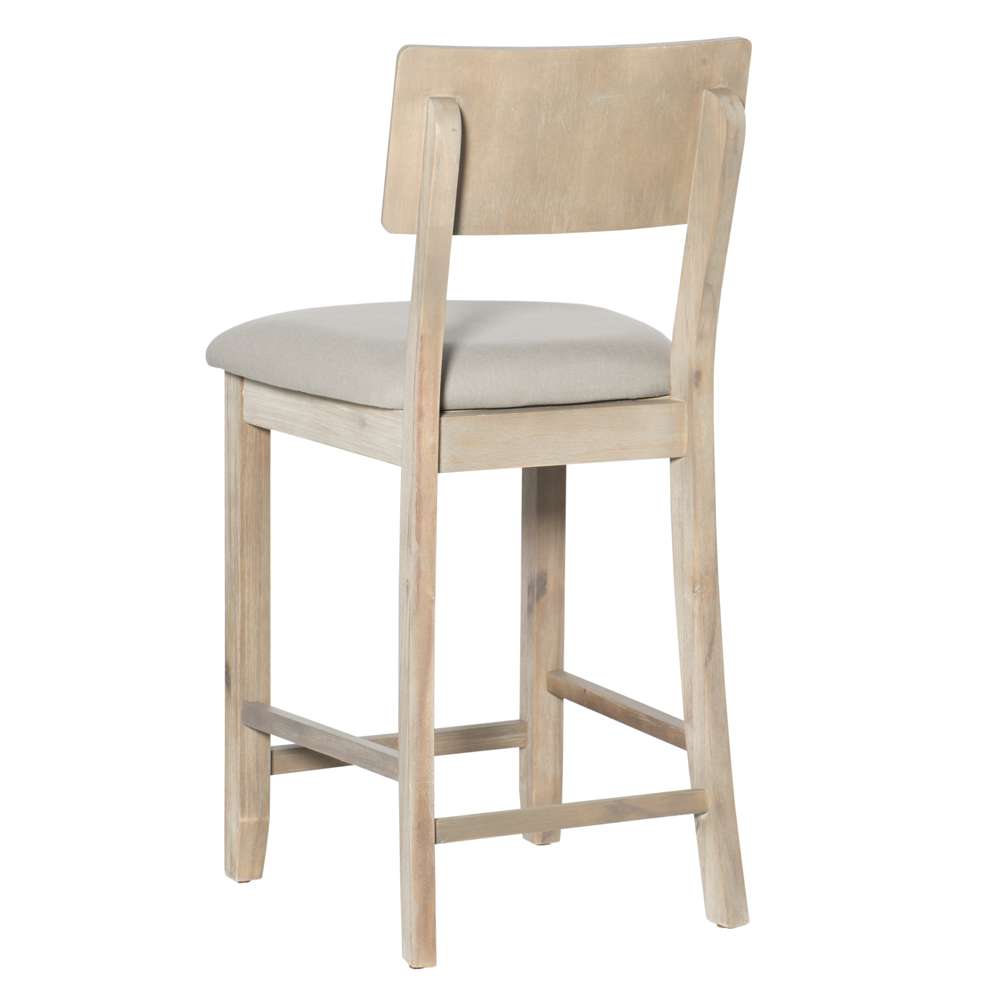 Linon Home Decor - Jordan 24 In Gray Wash Counter Stool - 017101GWSH01U veiw 2