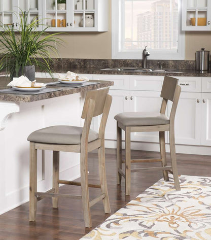 Linon Home Decor - Jordan 24 In Gray Wash Counter Stool - 017101GWSH01U veiw 6