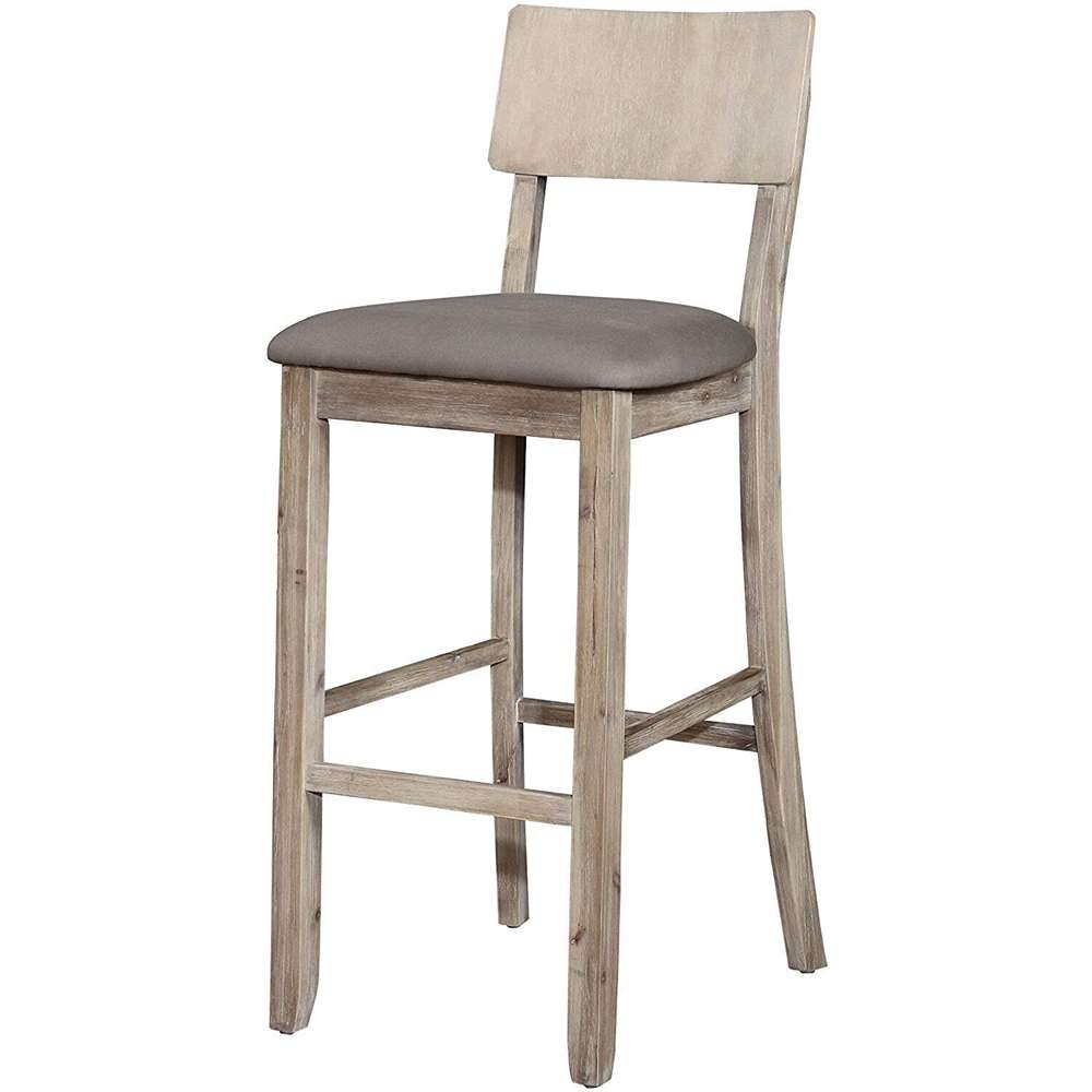Linon Home Decor - Jordan 30 In Gray Wash Bar Stool - 017102GWSH01U veiw 1