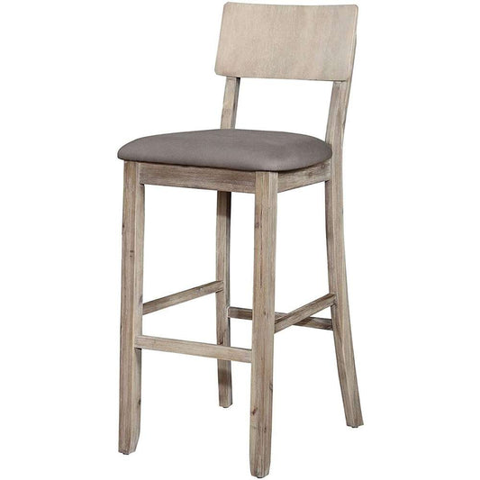 Linon Home Decor - Jordan 30 In Gray Wash Bar Stool - 017102GWSH01U veiw 1
