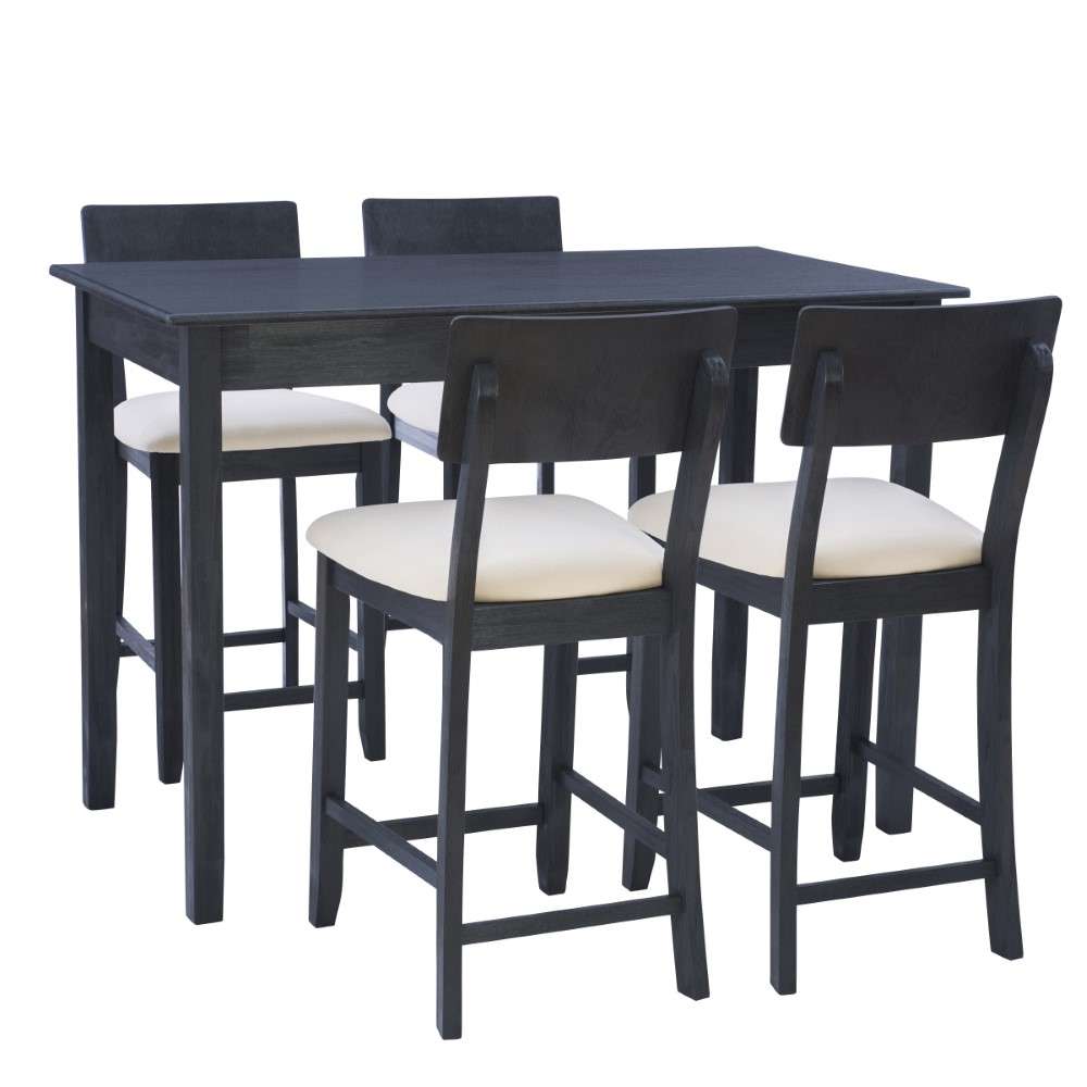 Linon Home Decor - Jorissen 5Pc Tavern Set Dark Charcoal - JN472BWSH5PC veiw 1