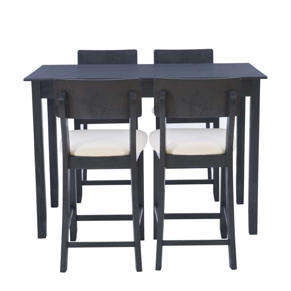 Linon Home Decor - Jorissen 5Pc Tavern Set Dark Charcoal - JN472BWSH5PC veiw 2