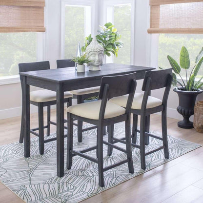 Linon Home Decor - Jorissen 5Pc Tavern Set Dark Charcoal - JN472BWSH5PC veiw 3