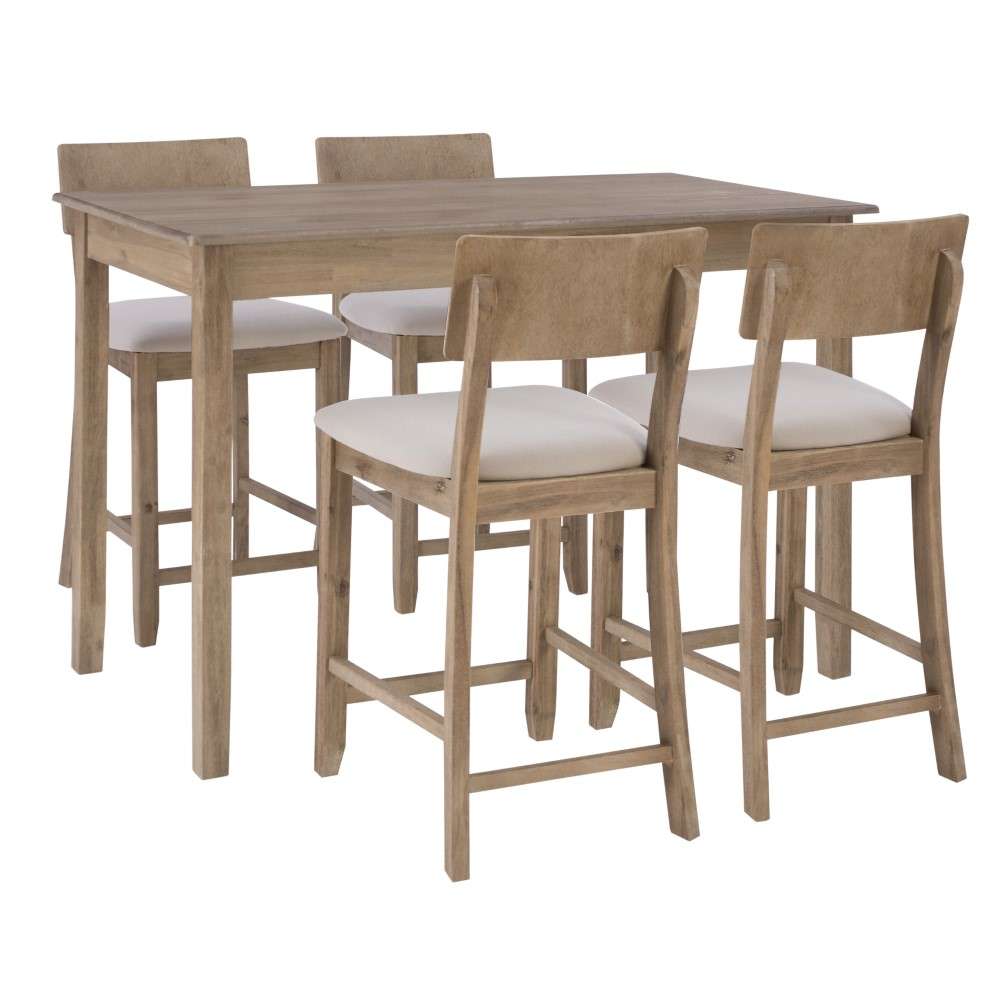 Linon Home Decor - Jorissen 5Pc Tavern Set Gray Wash - JN472GWSH5PC veiw 1