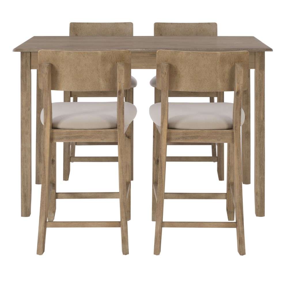 Linon Home Decor - Jorissen 5Pc Tavern Set Gray Wash - JN472GWSH5PC veiw 2